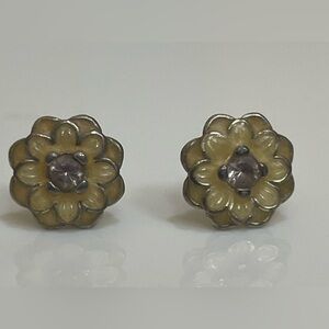 AUTHENTIC PANDORA BLOOMING DAHLIA STUD EARRINGS